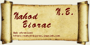 Nahod Biorac vizit kartica